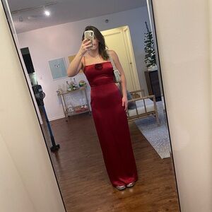 Red reformation dress